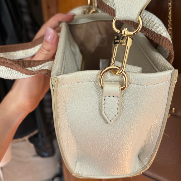 Anne Klein Small Leather Crossbody Convertible Handbag - Picture 6 of 6